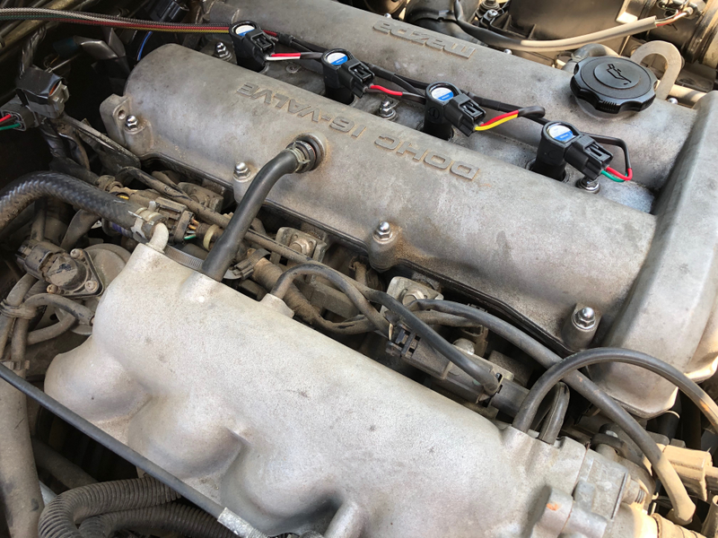 Engine bay before any removal.